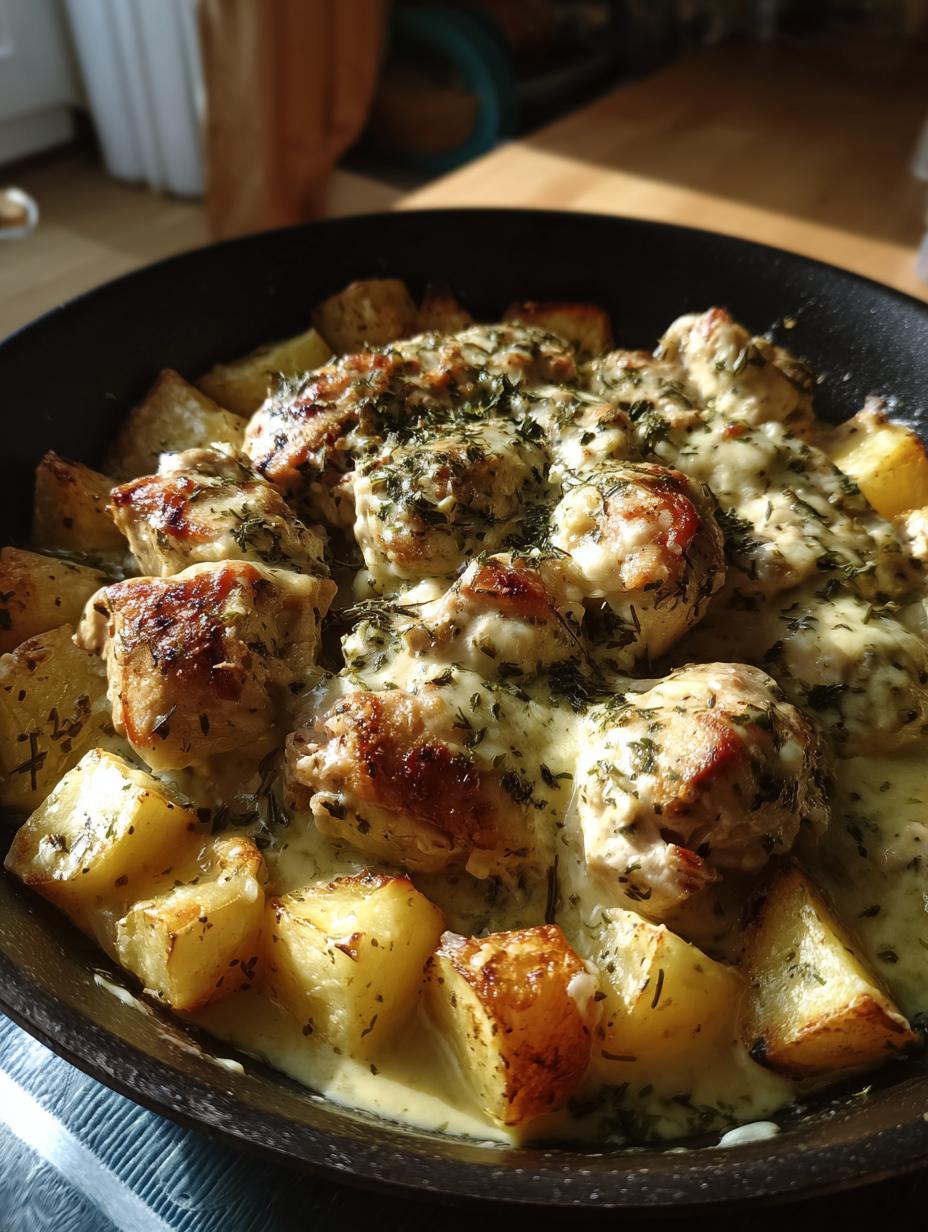 Creamy Garlic Cheesy Chicken & Potatoes - detail 1