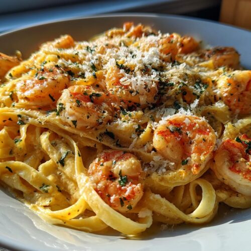 Creamy Garlic Shrimp Pasta
