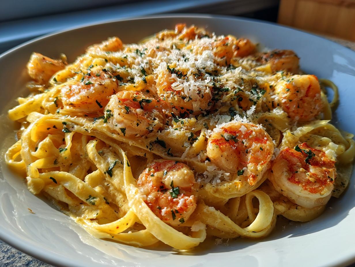 Creamy Garlic Shrimp Pasta