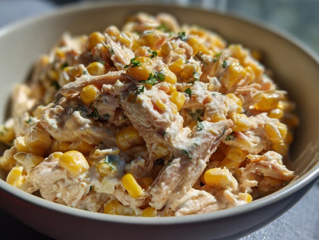 Creamy High Protein Chicken Street Corn Salad