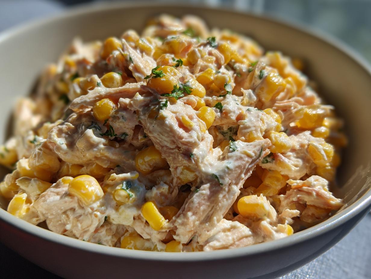 Creamy High Protein Chicken Street Corn Salad