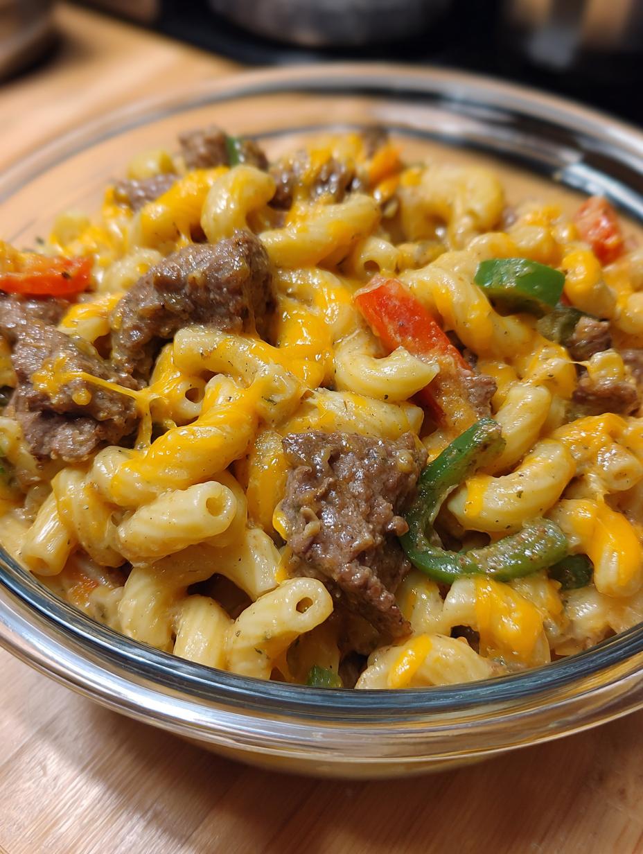 Creamy Philly Cheesesteak Mac & Cheese Bliss - detail 1