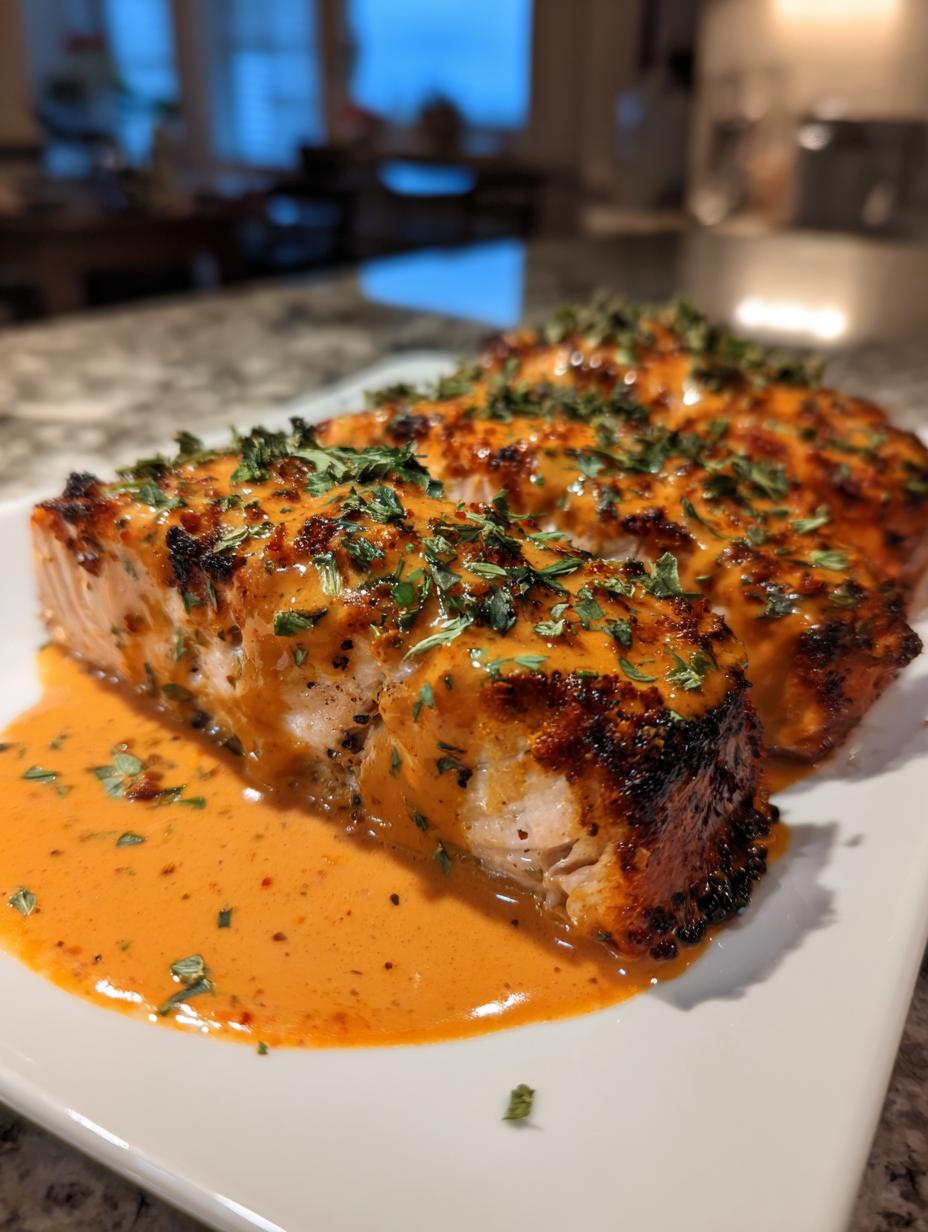 Creamy Roasted Red Pepper Salmon - detail 1