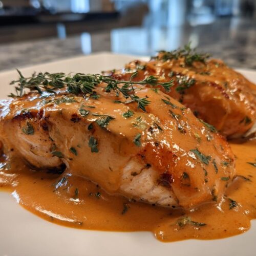 Creamy Roasted Red Pepper Salmon