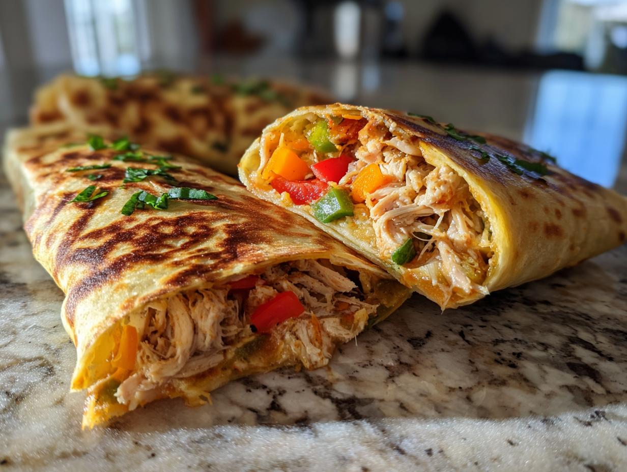 Crispy Cottage Cheese Flatbread Chicken Wraps