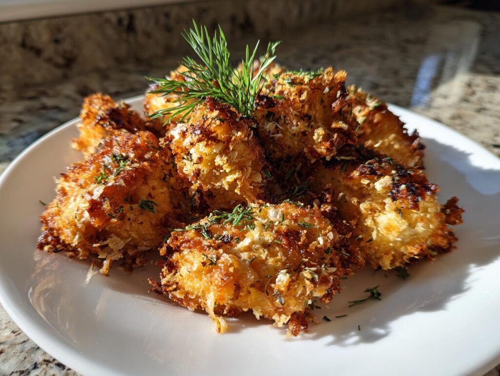 Crispy Dill Pickle Parmesan Chicken