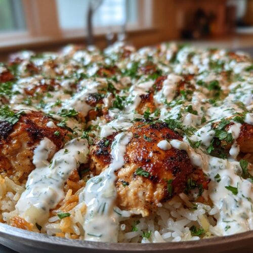 Dump-and-Bake Chicken Tzatziki Rice