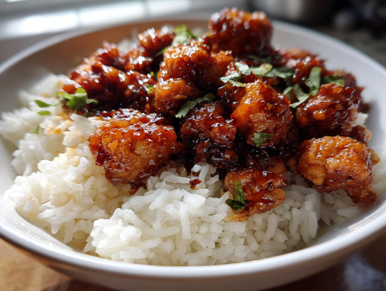 Easy Honey BBQ Chicken Rice