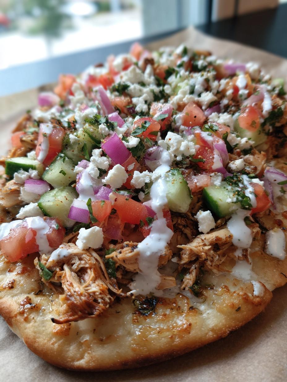 Greek Chicken Flatbread - detail 1