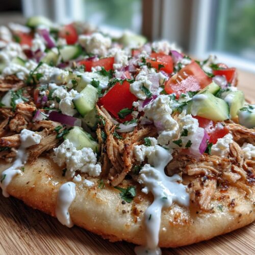 Greek Chicken Flatbread