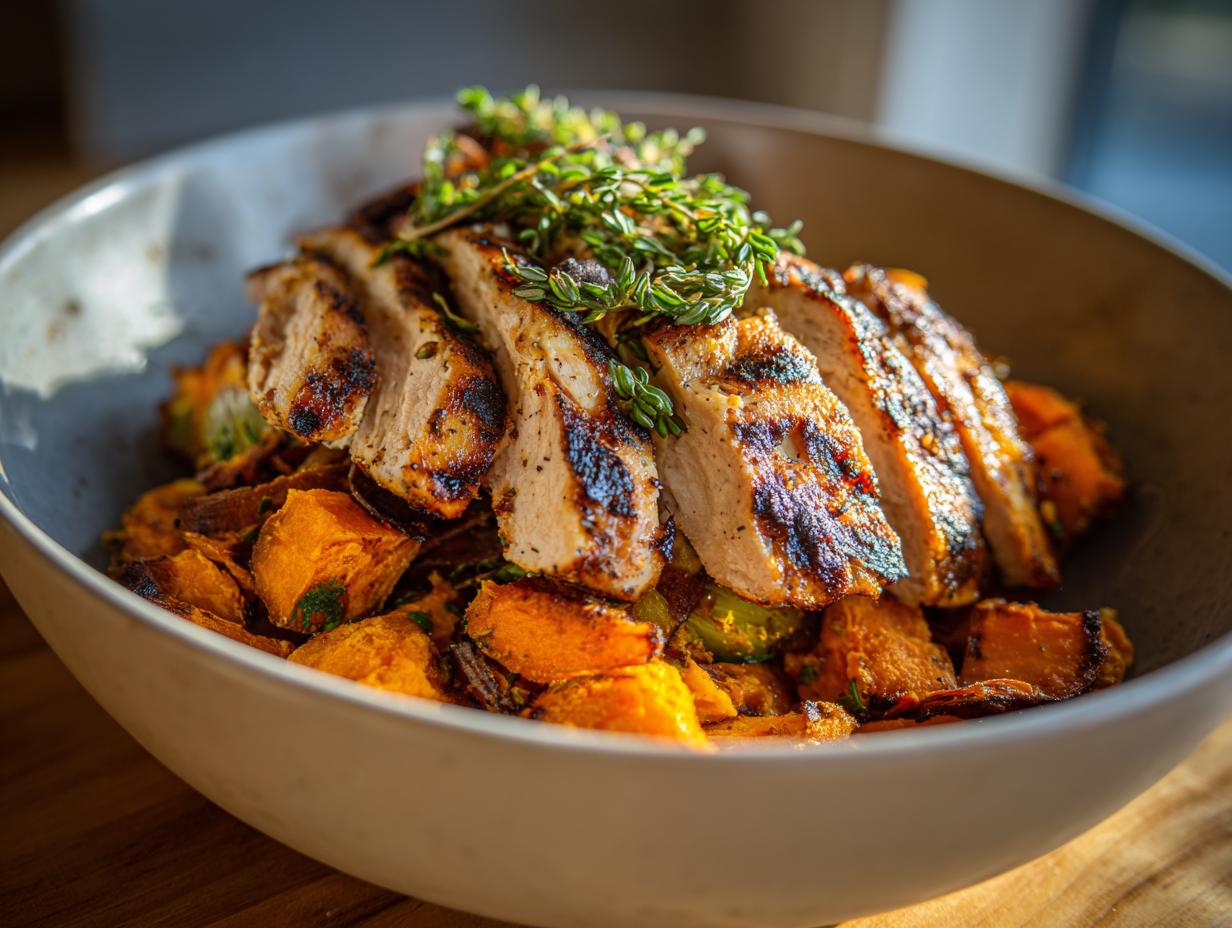Grilled Herb Chicken Bowl with Sweet Potato