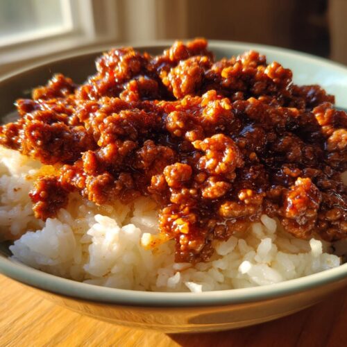 Ground Beef Hot Honey Bowl