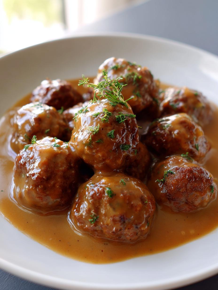 Ground Beef Meatballs and Gravy - detail 1