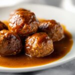 Ground Beef Meatballs and Gravy
