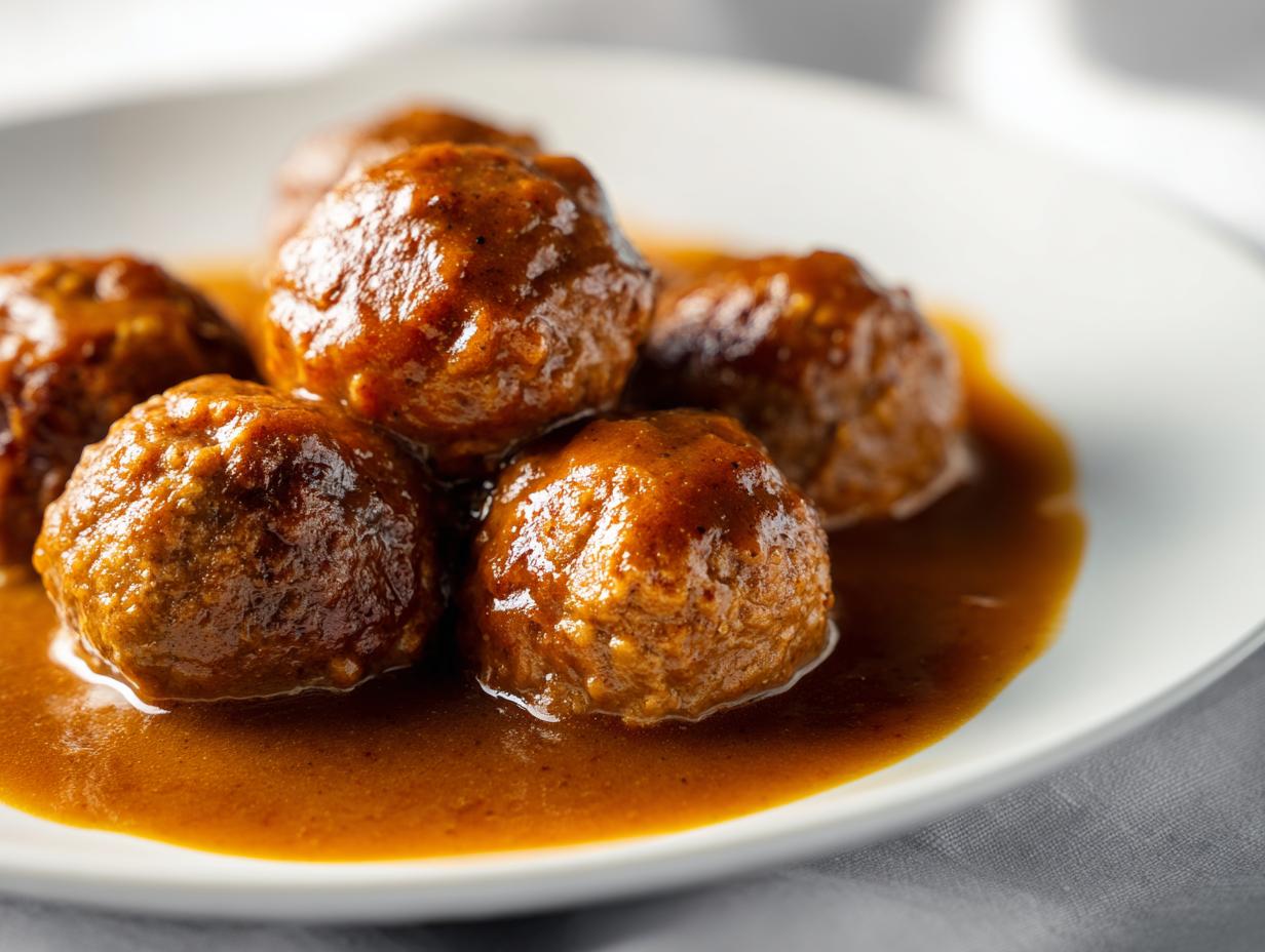 Ground Beef Meatballs and Gravy