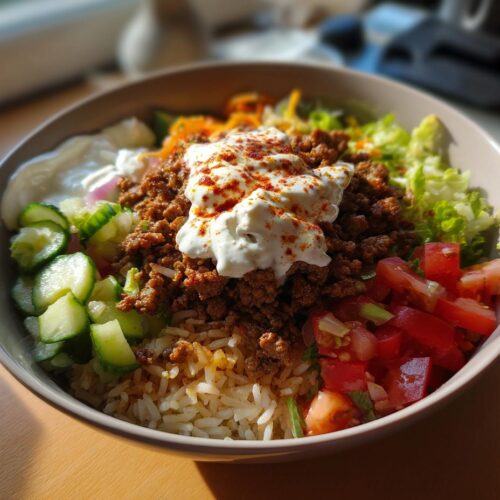 Ground Beef Shawarma Bowls