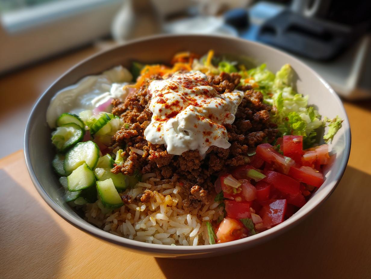 Ground Beef Shawarma Bowls