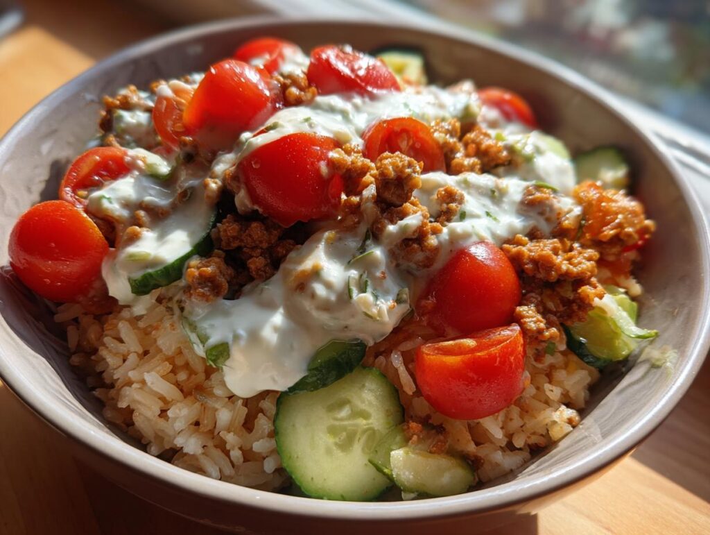 Ground Turkey Gyro Bowls