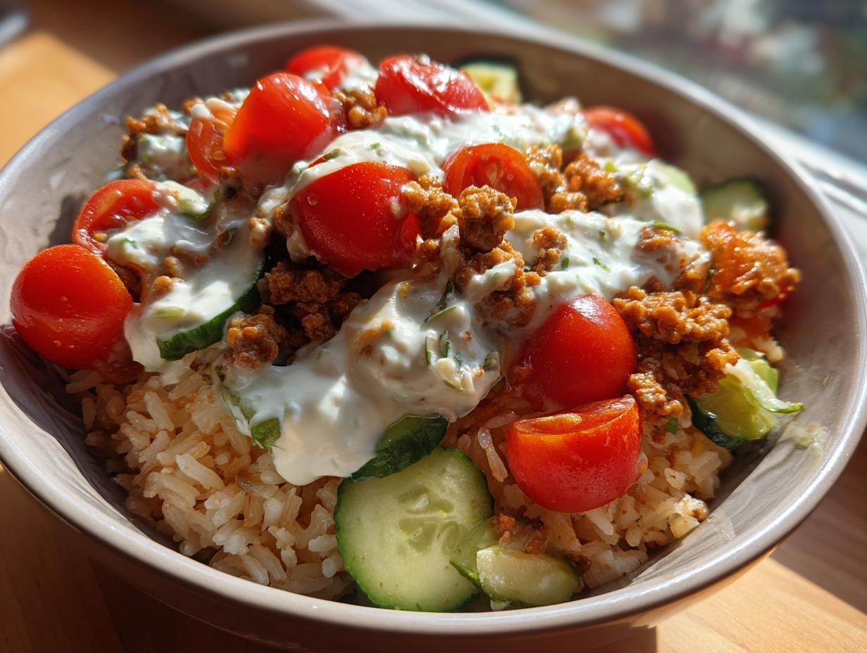 Ground Turkey Gyro Bowls