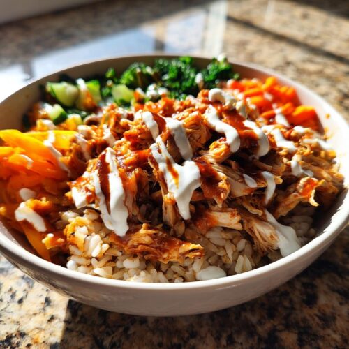 High Protein BBQ Ranch Chicken Bowl