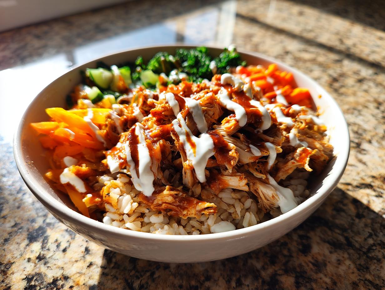 High Protein BBQ Ranch Chicken Bowl