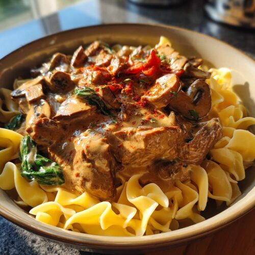 High Protein Beef Stroganoff