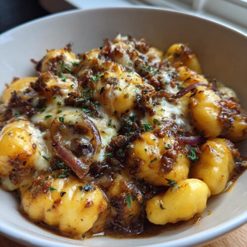 High Protein French Onion Gnocchi