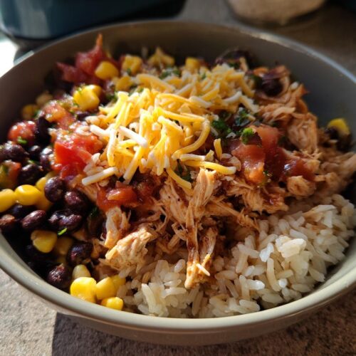High-Protein Shredded Chicken Bowls