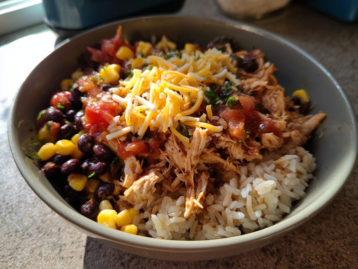 High-Protein Shredded Chicken Bowls