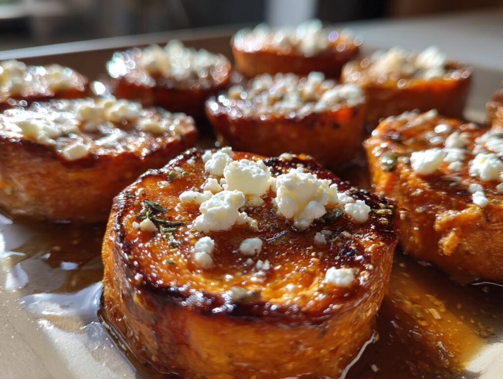 Honey Feta Sweet Potato Rounds