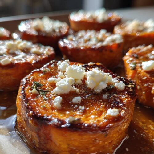 Honey Feta Sweet Potato Rounds