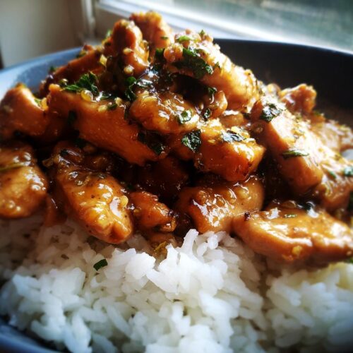 Honey Mustard Chicken with Rice