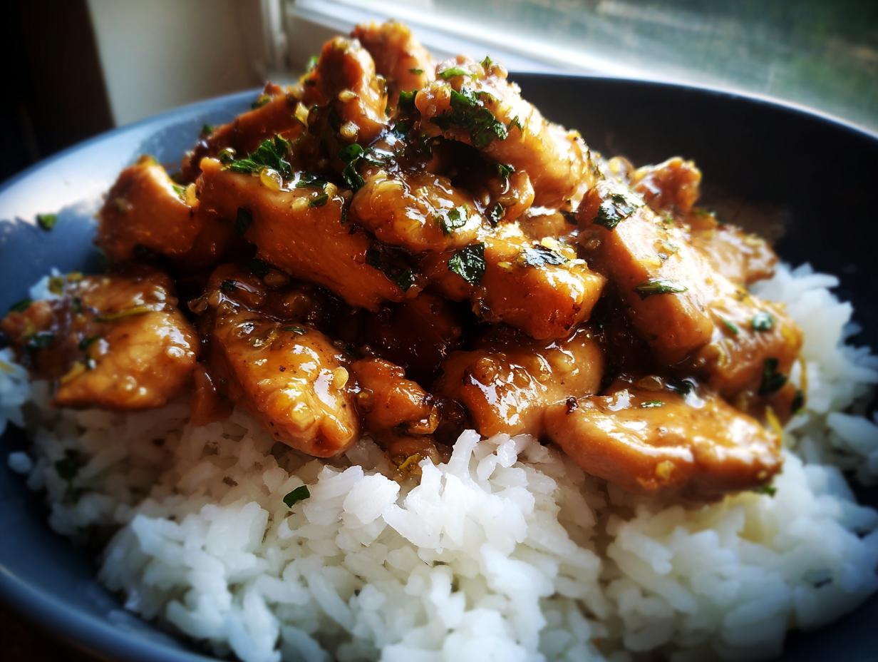 Honey Mustard Chicken with Rice