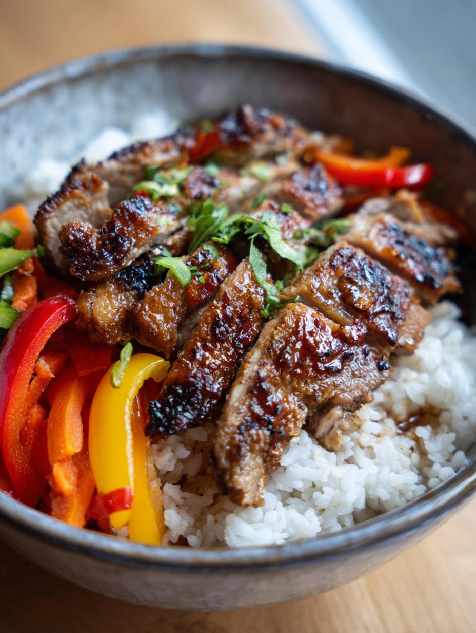 Korean BBQ Chicken Bowls - detail 1