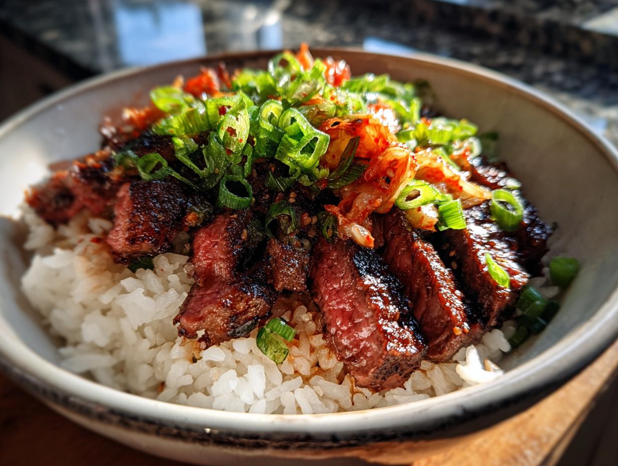 Korean BBQ Steak Rice Bowls
