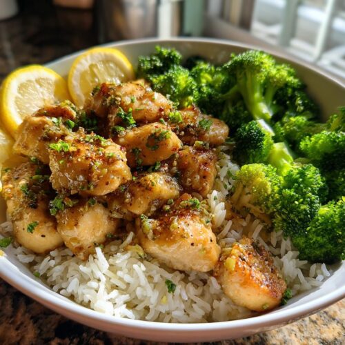 Lemon Garlic Chicken Bowl