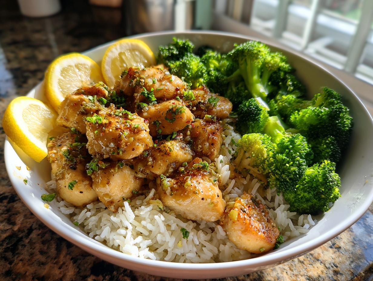 Lemon Garlic Chicken Bowl
