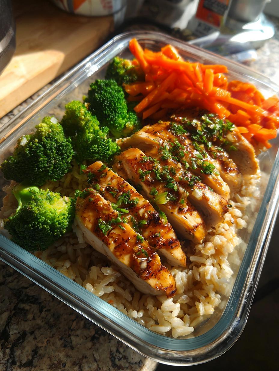Lemon Garlic Chicken Meal Prep Bowls - detail 1