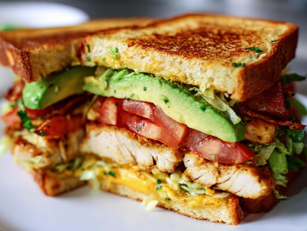 Loaded Chicken Avocado Sandwich