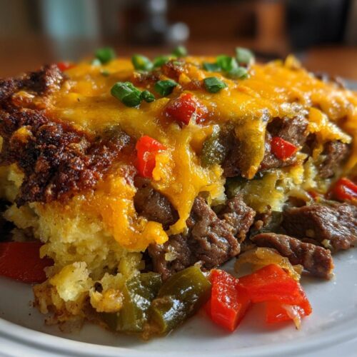 Low Carb Philly Cheesesteak Casserole