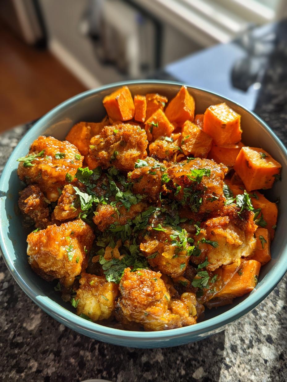 Sheet Pan Buffalo Chicken and Sweet Potato Bowls - detail 1