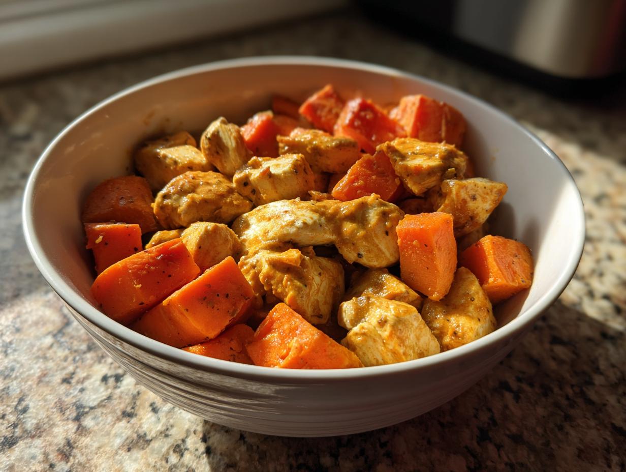 Sheet Pan Buffalo Chicken and Sweet Potato Bowls