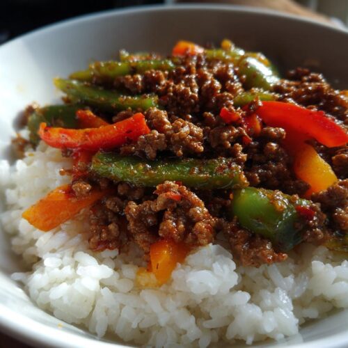 Spicy Ground Beef Stir-Fry Bowl