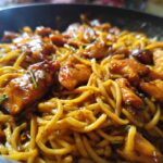 Sticky Garlic Chicken Noodles