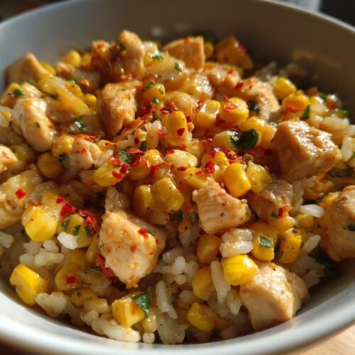 Street Corn Chicken Rice Bowl
