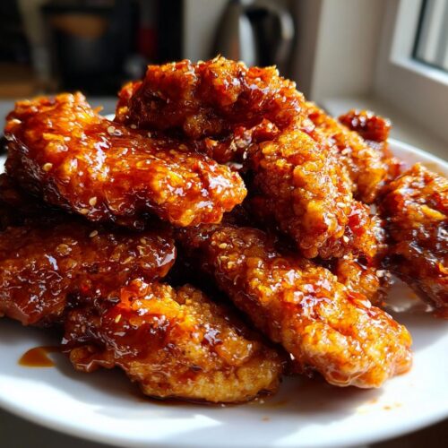 Sweet and Spicy Sticky Chicken Tenders