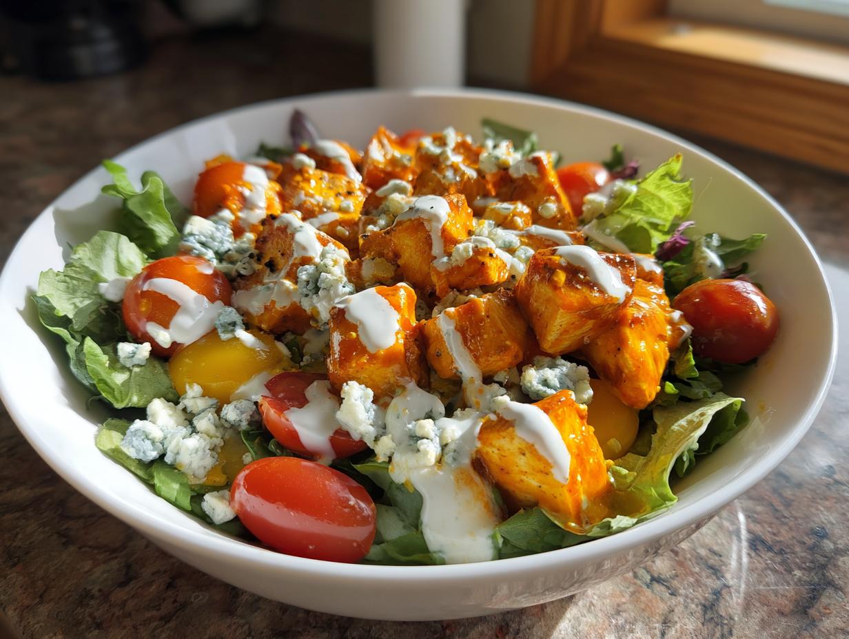 The Best Buffalo Chicken Protein Bowl