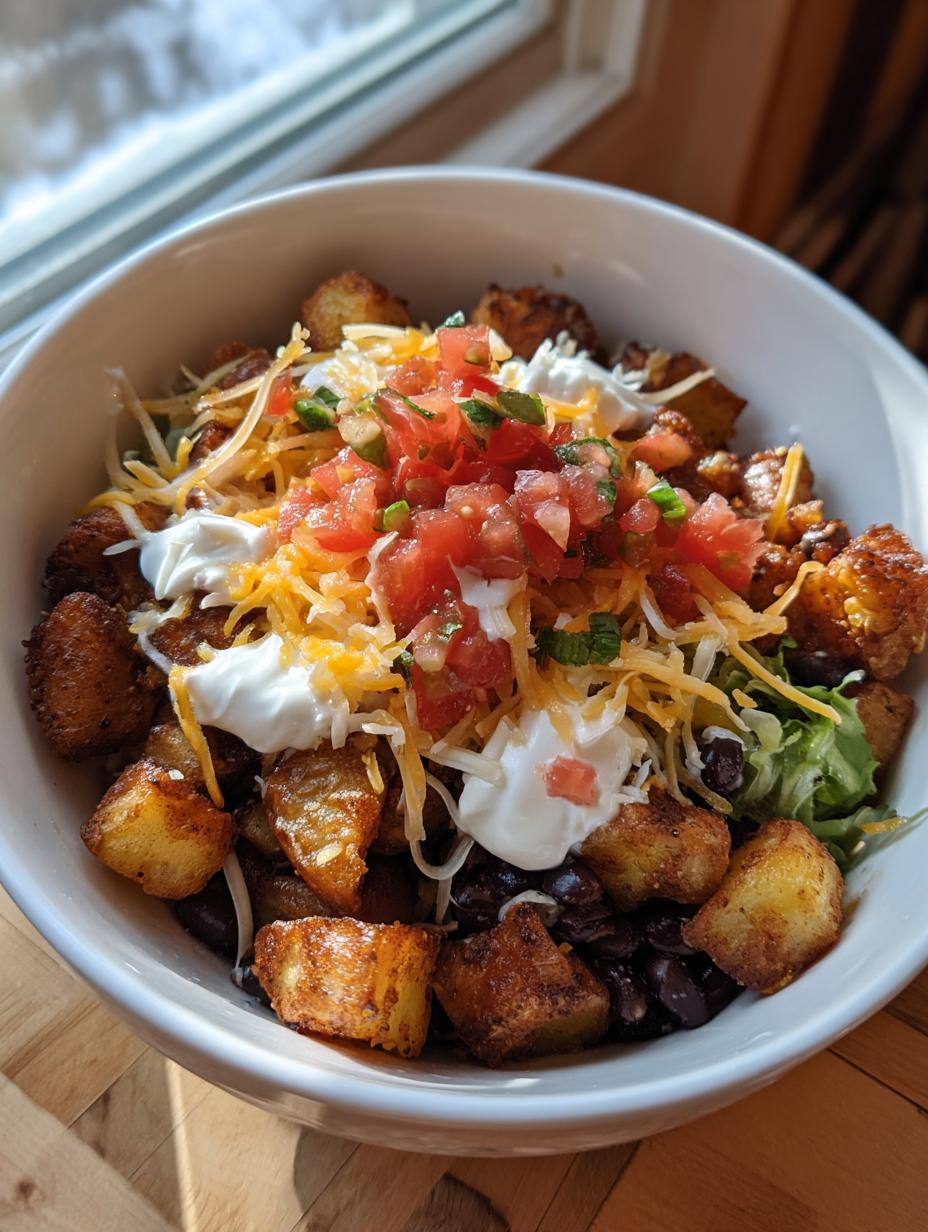 The Best Loaded Potato Taco Bowl - detail 1