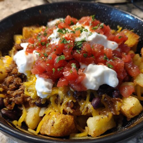 The Best Loaded Potato Taco Bowl